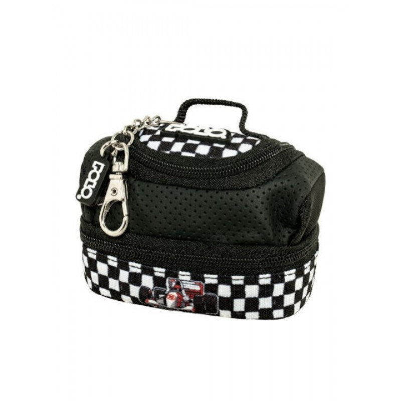 Κλειδοθήκη-Πορτοφόλι Clip & Zip Mini Μαύρο Γκρι 9-27-006-8473 Polo
