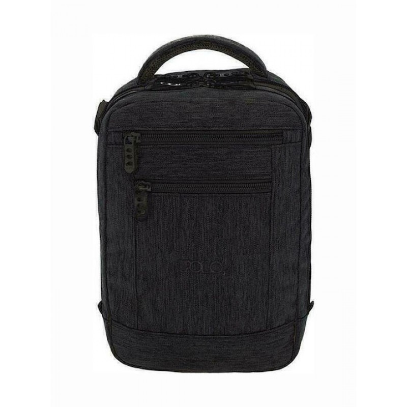 Τσάντα Ανδρική  Ώμου / Χιαστί Μαύρη Polo Skyforce Small 