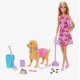 Κούκλα Barbie Βόλτα Με Σκυλάκι για 3+ Ετών Mattel