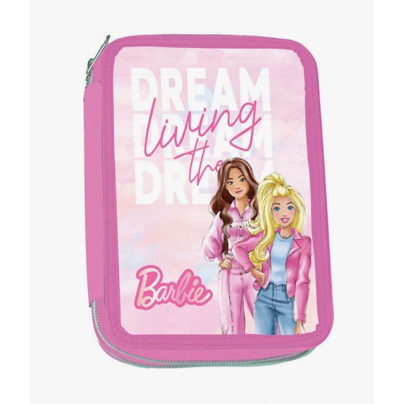 Κασετίνα Γεμάτη Barbie Paints Ροζ Gim 