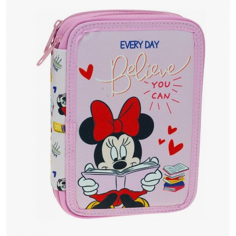 Κασετίνα Γεμάτη Minnie Best Life Ροζ Gim 