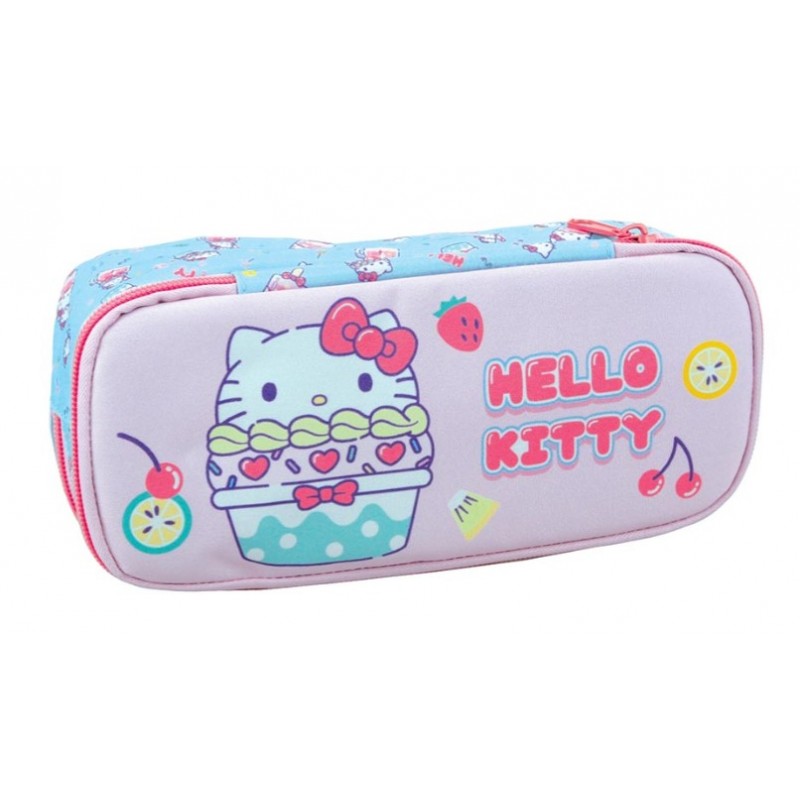 Κασετίνα Βαρελάκι Οβάλ Hello Kitty Cupcake Gim 