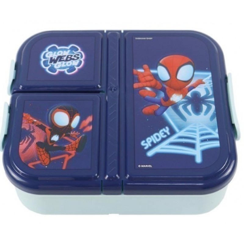 Δοχείο Φαγητού Με 3 Χωρίσματα Spiderman 800ml Gim 