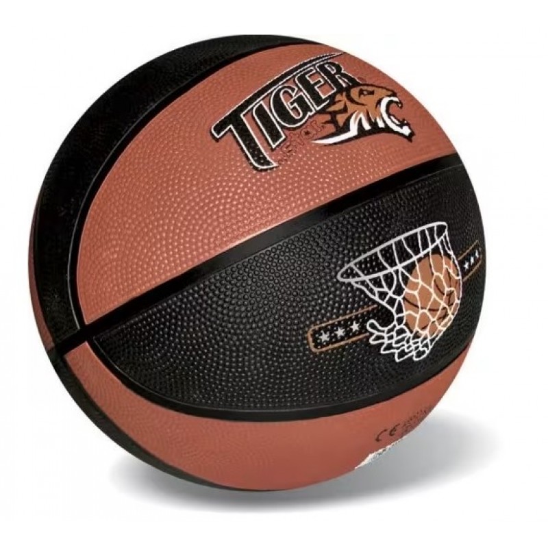 Μπάλα Μπάσκετ Rubber S7 New Tiger Μαύρο/Καφέ Star 