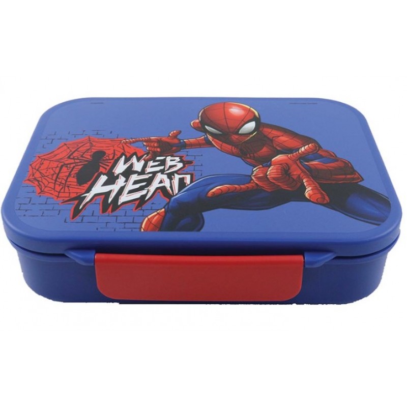 Δοχείο Φαγητού Πλαστικό Με 3 Χωρίσματα Spiderman 1000ml Gim
