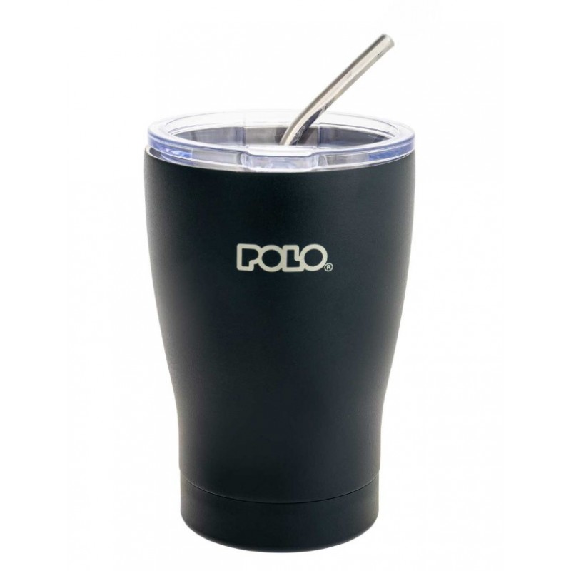 Ποτήρι Θερμός Ανοξείδωτο 350ml Σκούρο Μπλε Coffee Mug Polo 
