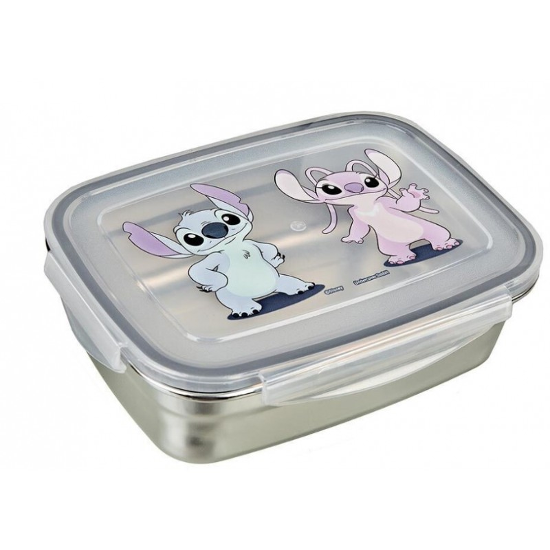 Ανοξείδωτο Παιδικό Δοχείο Φαγητού Stitch  0.55lt Διάφανο Gim 
