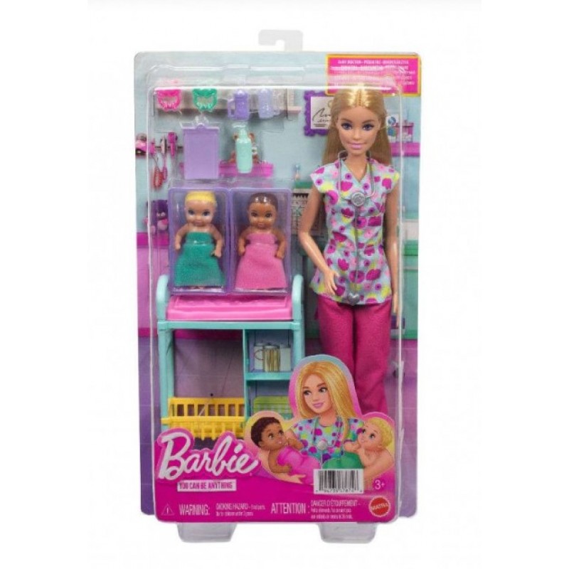 Barbie Επαγγέλματα Κούκλα Παιδίατρος Mattel