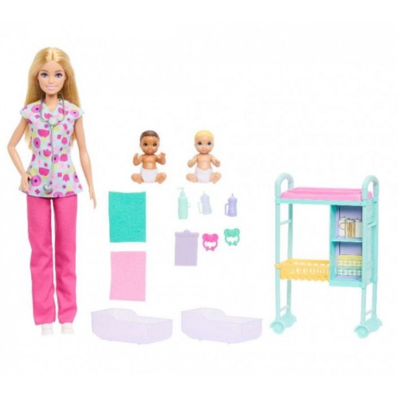 Barbie Επαγγέλματα Κούκλα Παιδίατρος Mattel