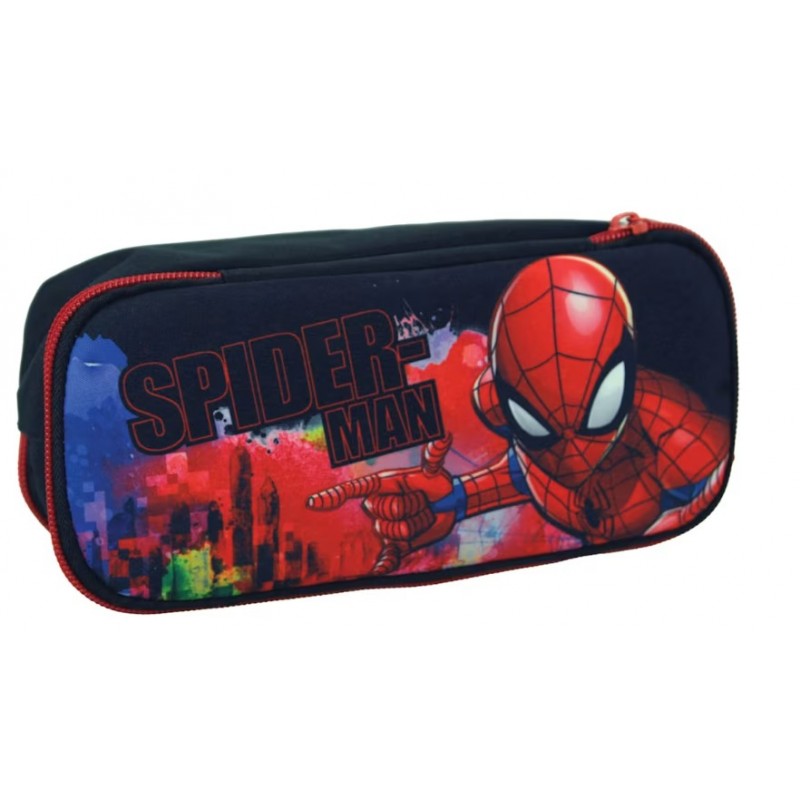 Κασετίνα Spiderman Global Μαύρη Gim 