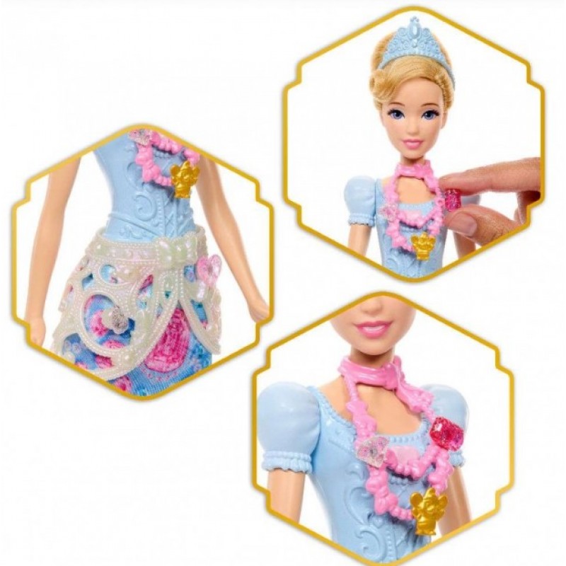 Disney Princess Jewel Reveal Κούκλα Σταχτοπούτα με Κοσμηματοθήκη Mattel