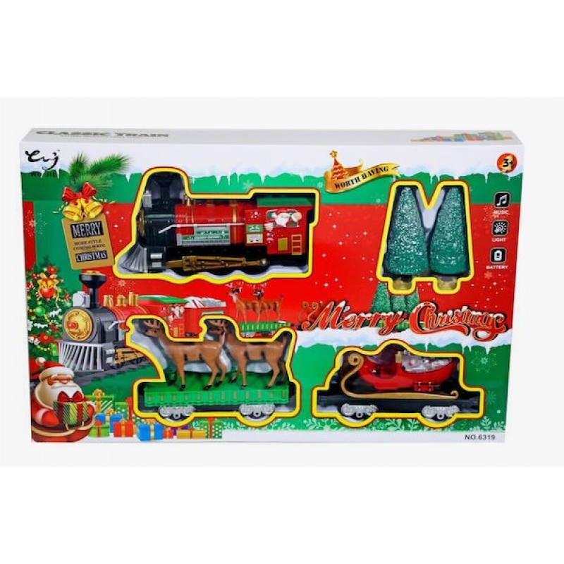 Σετ με Τρενάκι με Ήχο, Φως και Καπνό για 3+ Ετών Kider Toys 