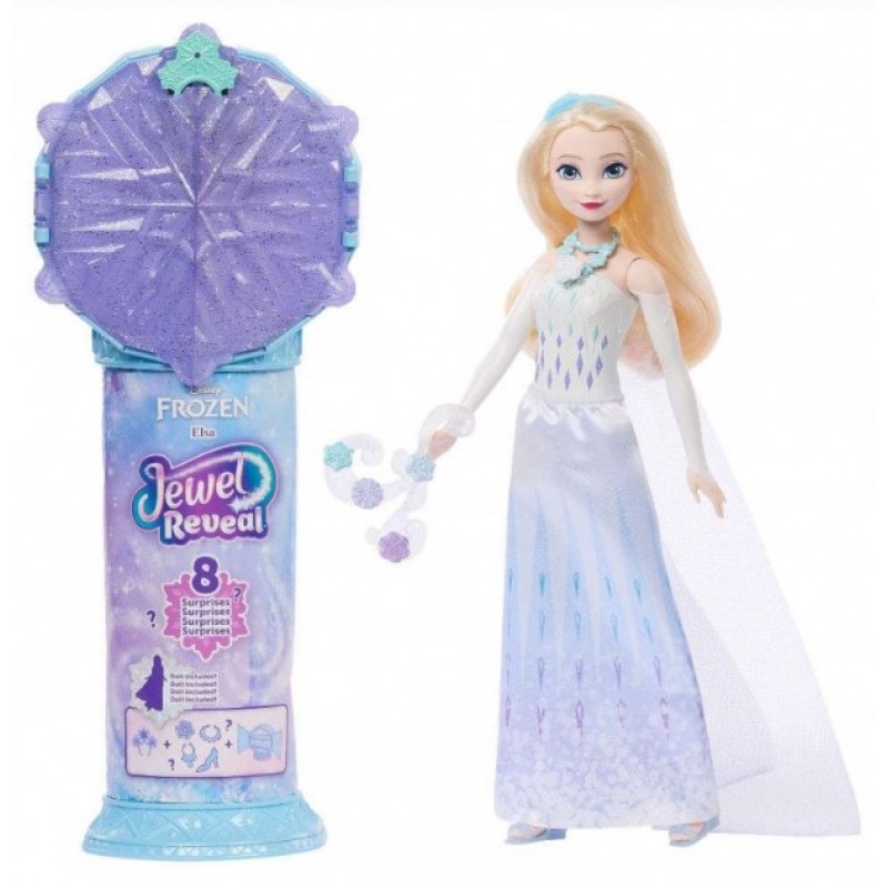 Disney Frozen Jewel Reveal Κούκλα Έλσα με Κοσμηματοθήκη  Mattel