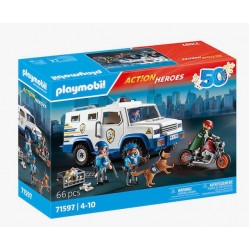 Action Heroes Όχημα Χρηματαποστολής Για 4-10 Ετών Playmobil 