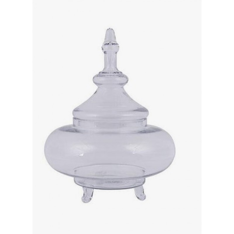 Βάζο Γυάλινο Διαφανές 19.5x19x38.5Εκ Estheti