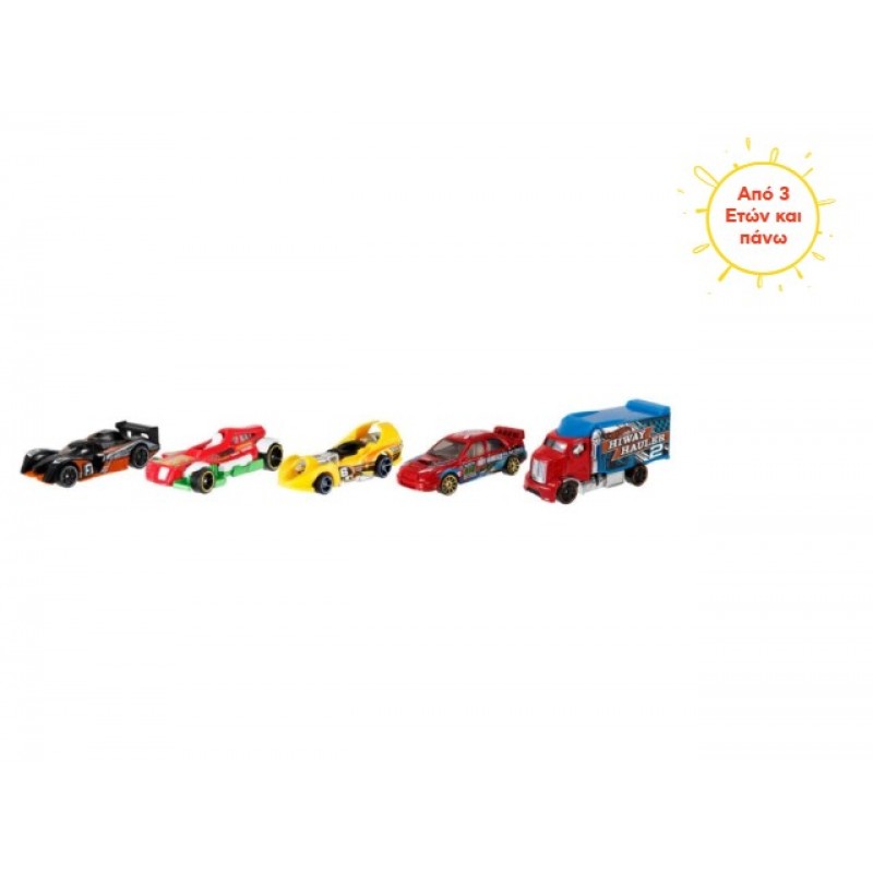 Hot Wheels Σετ 5 Αυτοκινητάκια Mattel