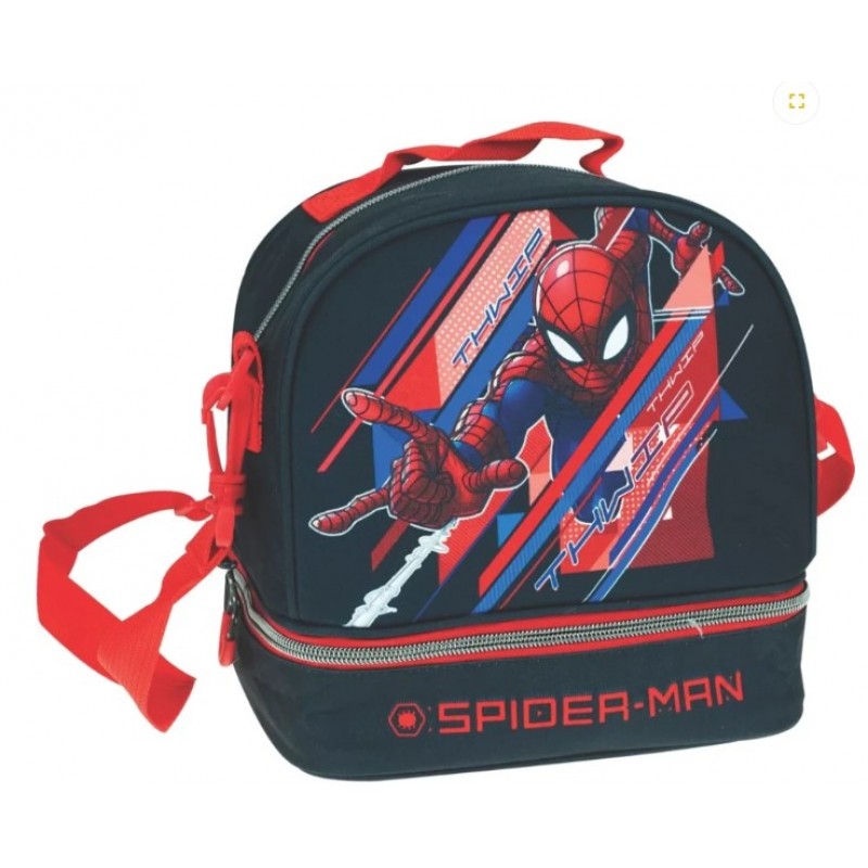  Τσάντακι Φαγητού Oβαλ Spiderman Lines Gim