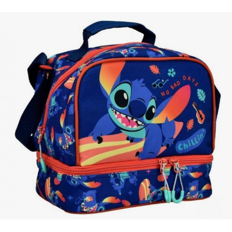 Ισοθερμικό Τσαντάκι Φαγητού Ώμου 4.5lt Μπλε Lilo & Stitch Gim 