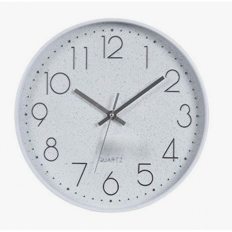 Ρολόι Τοίχου Πλαστικό Λευκό 30.5x4.2x30Εκ Estheti