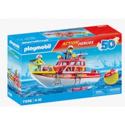 Action Heroes Πυροσβεστικό Σκάφος Διάσωσης Για 4-10 Ετών Playmobil 