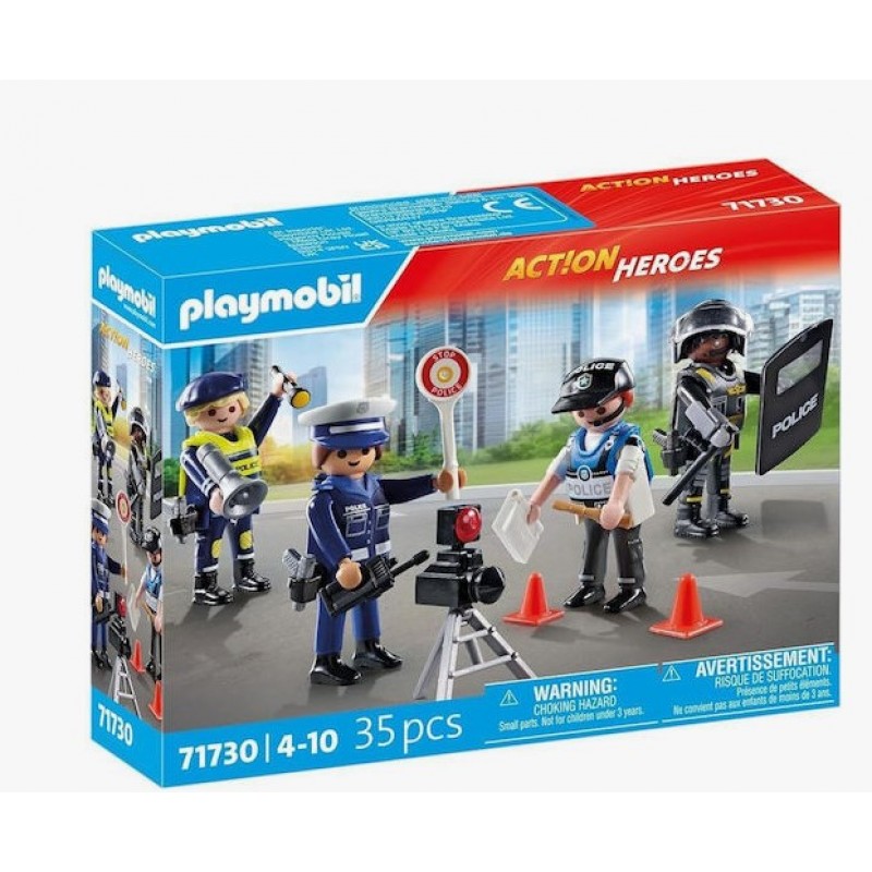 Action Heroes Σετ Φιγούρες Αστυνομίας Για 4-10 Ετών Playmobil 