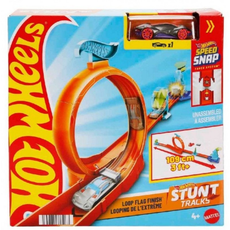 Hot Wheels Stunt Tracks Νέα Πίστα για Κόλπα - 2 Σχέδια  Mattel