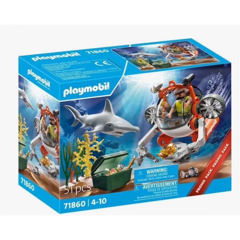 Υποβρύχιο Κυνήγι Θησαυρού Για 4-10 Ετών Playmobil 