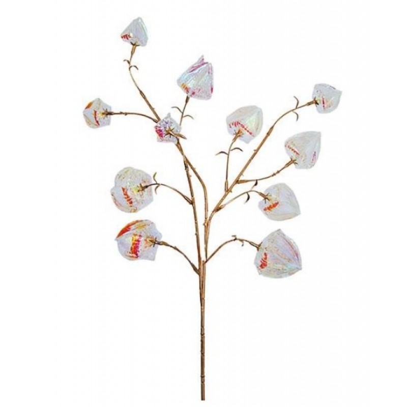 Τεχνητό Λουλούδι / Κλαδί Καμπανούλα Γαλάζια Ιριδίζον 70Εκ Estheti