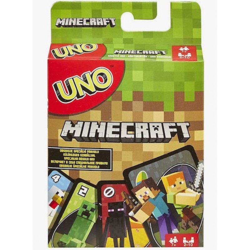 Επιτραπέζιο Παιχνίδι Uno Minecraft Παίκτες για 2-10 Παίκτες 7+ Ετών Mattel