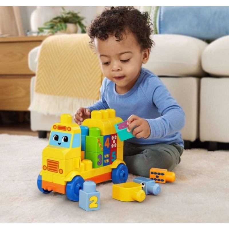 Mega Bloks First Builders Σχολικό Λεωφορείο με Αριθμούς 45τεμ. Mattel