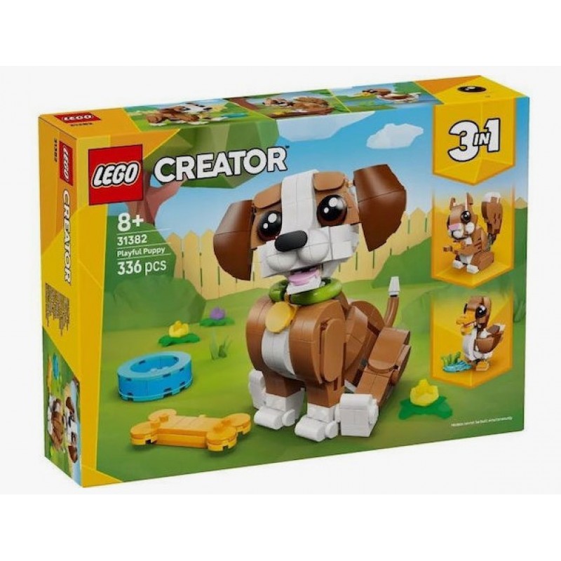  Creator 3-in-1 Cute Animals: Playful Puppy Dog Για 8+ Ετών 336τμχ Lego