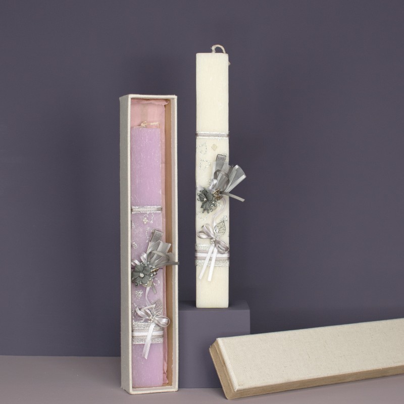 Πλακέ Λαμπάδα Πιαστράκι Γκρι Δημιουργίες 