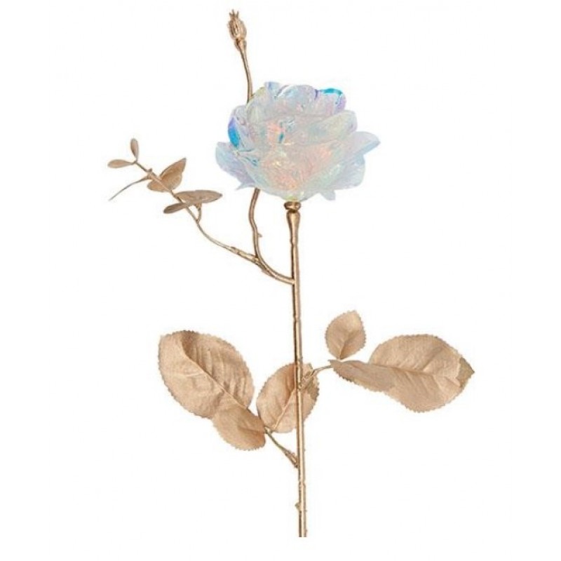Τεχνητό Λουλούδι / Κλαδί Τριαντάφυλλο Ιριδίζον 60Εκ Estheti