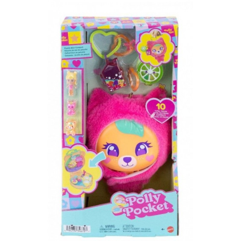 Polly Pocket Mini Λούτρινο Αρκουδάκι Compact Σετ Παιχνιδιού Mattel