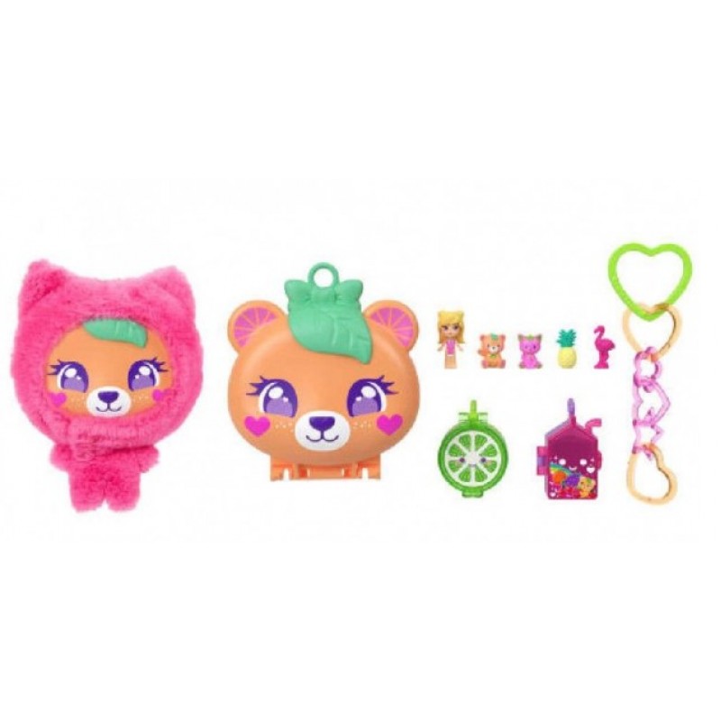 Polly Pocket Mini Λούτρινο Αρκουδάκι Compact Σετ Παιχνιδιού Mattel