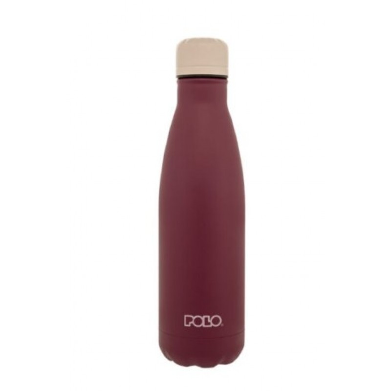 Θερμός Ανοξείδωτος Κόκκινο Μπεζ 500ml Polo 
