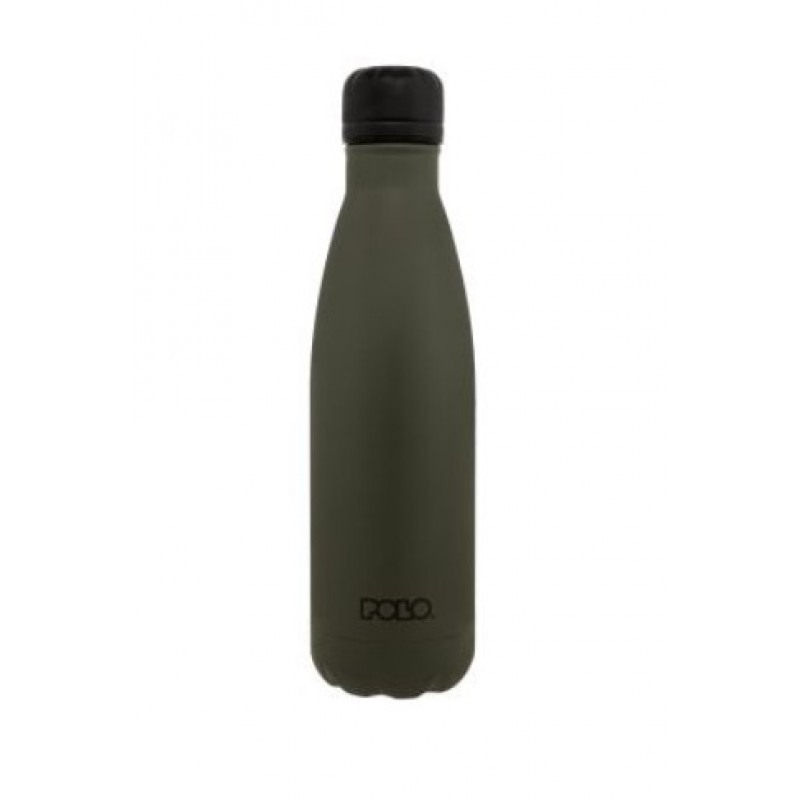Παγούρι Θερμός Ανοξείδωτο 500ml Γκρι Σκούρο Polo 