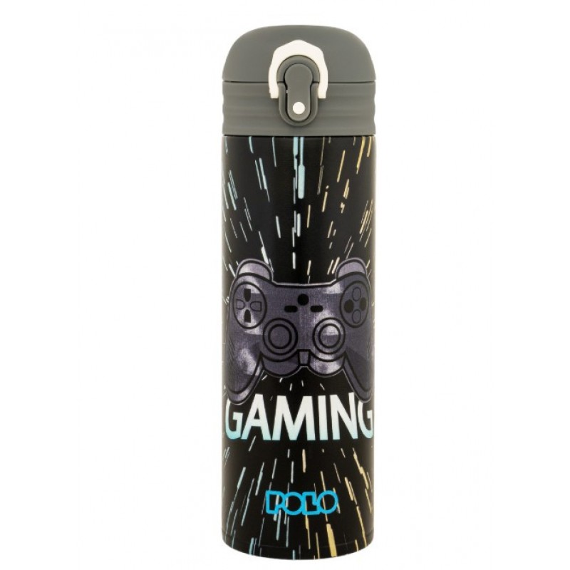 Θερμός Ανοξείδωτο Με Καλαμάκι 500ml Gaming Polo 