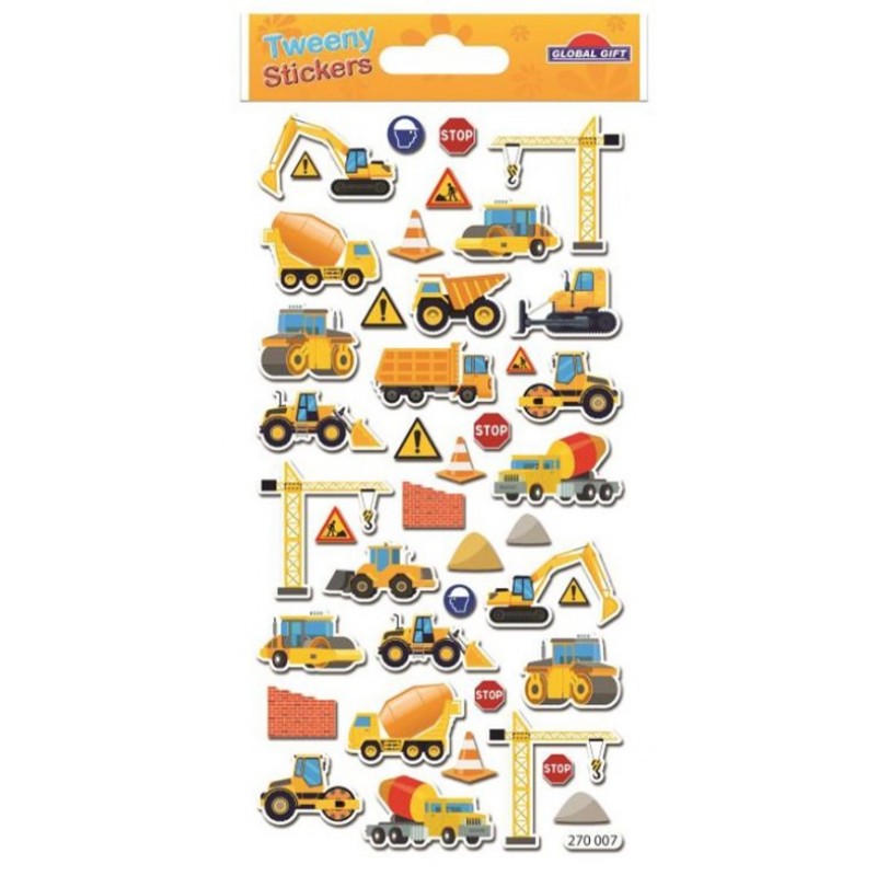 Αυτοκόλλητα Εργοτάξιο Decor Stickers 9x17Εκ Global Gift Tweeny