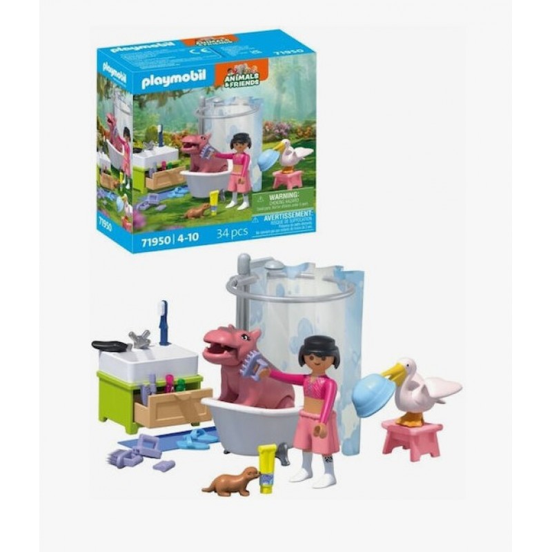 Animals & Friends Ώρα Για Μπάνιο Για 4-10 Ετών Playmobil 