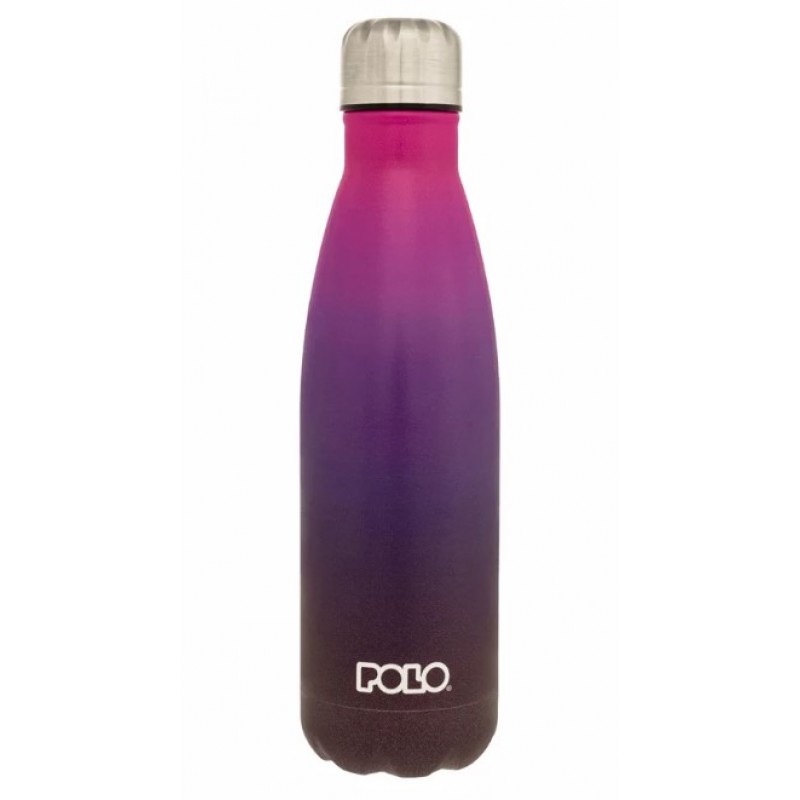Θερμός Ανοξείδωτο Ατσάλι 500ML Μοβ/Ροζ Gradient Polo 