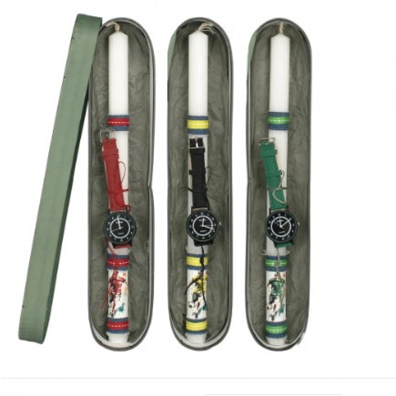 Λαμπάδα Ριγέ Ρολόι Ομάδας Σε Κουτί ΑΕΚ Δημιουργίες