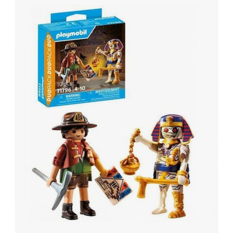 Duo Pack Κυνηγός Θησαυρού & Μούμια Για 4-10 Ετών Playmobil 