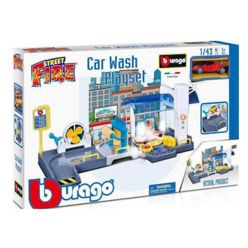 Πίστα Street Fire Car Wash Play Set Bburago 