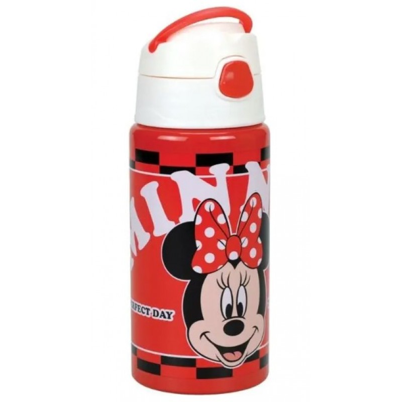 Παιδικό Παγούρι Αλουμινίου Minnie Με Καλαμάκι Gim 