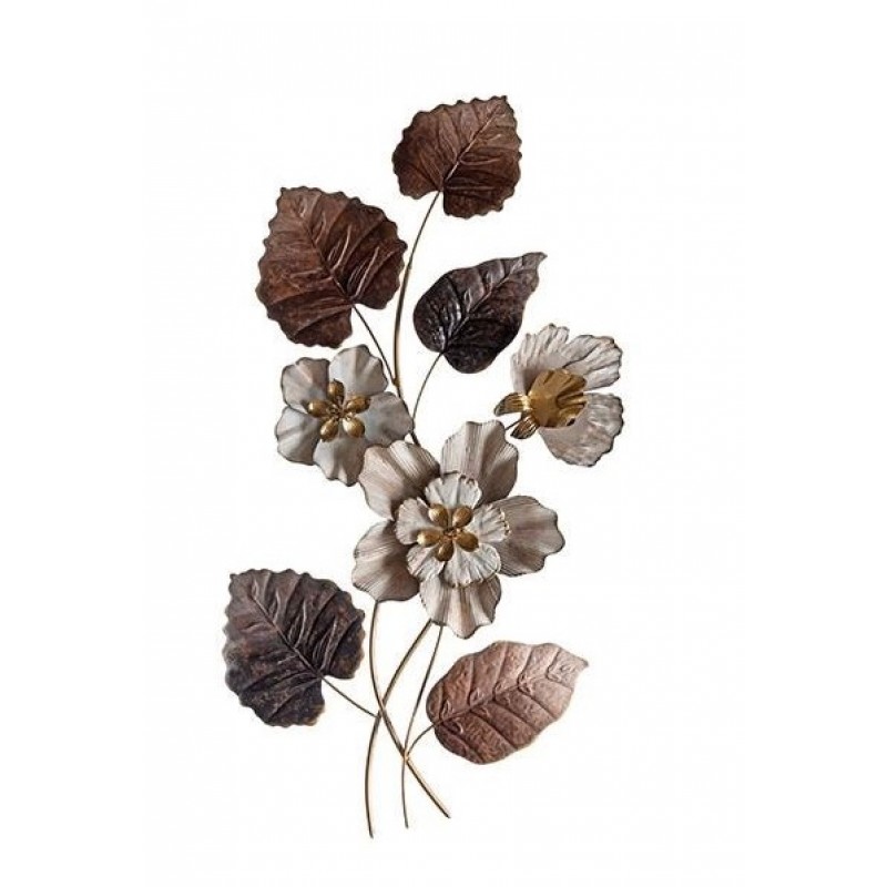 Διακοσμητικό Λουλούδι Μεταλλικό Μπλε-Χρυσό 45x6x87.5Εκ Estheti