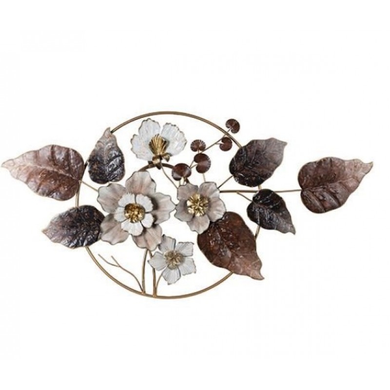 Διακοσμητικό Λουλούδι Μεταλλικό Μπεζ-Ροζ-Λευκό 115.5x7x58Εκ Estheti 