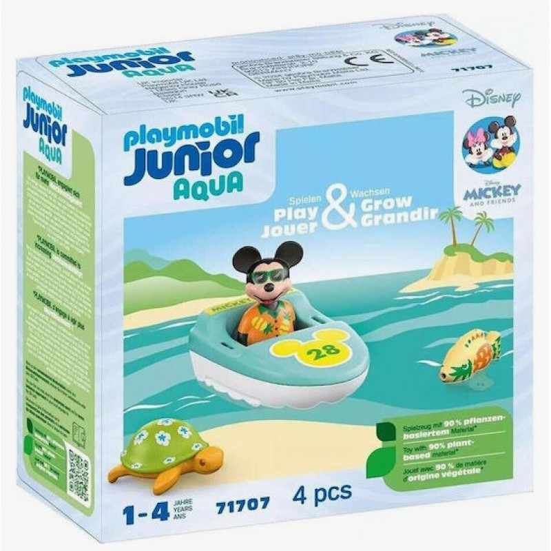 Junior Mickey Mouse and his Chris-Craft Για 1-4 Ετών Playmobil 