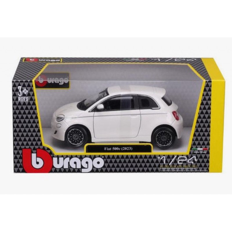 Fiat 500e 2023 White Scale 1:24 Bburago