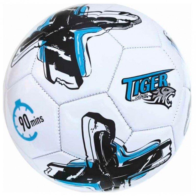 Μπάλα Ποδοσφαίρου Tiger Soccer X Line Μαύρη/Λευκό/Σιέλ Star 
